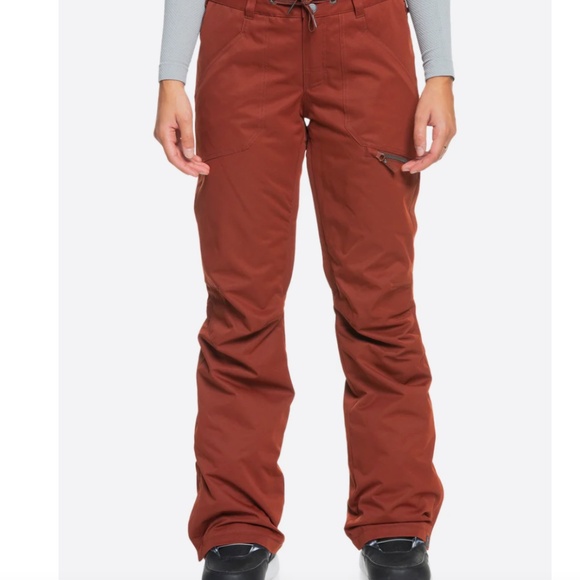 Roxy Women's Brick Red Flare Pants - Picture 2 of 6